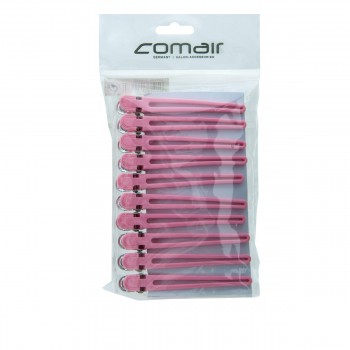 Зажимы Comair Combi розовые 9,5 мм 10 шт