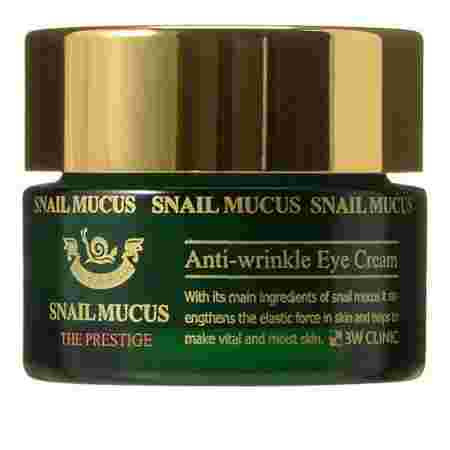 Крем для глаз с экстрактом улитки 3W CLINIC Snail Mucus Anti-Wrinkle 35 мл 