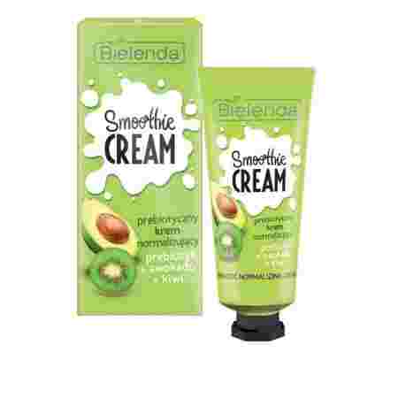 Крем BIELENDA Smoothie Cream для лица нормализирующий пребиотик авокадо киви 50 мл 