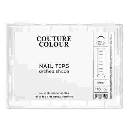 Формы верхние арочные для наращивания COUTURE Colour Nail Tips Acrhed Shape Clear 120 шт