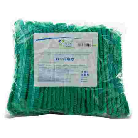 Шапочка Polix двойная резинка 100 шт (Зеленый)