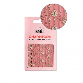 Наклейки для ногтей E.MI Charmicon 3D Silicone Stickers (154 Floral Art)