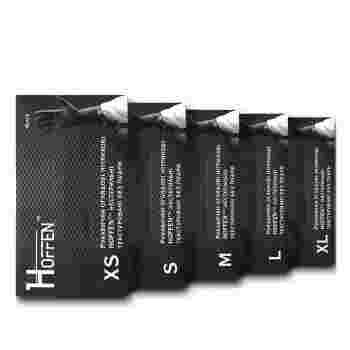 Перчатки нитрил неопудренные нестерильные текстурированные Hoffen Black 100 ед (XS)