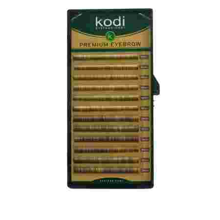 Брови KODI Natural Curl Темно-коричневые 12 рядов  (0,06 4-5 мм)