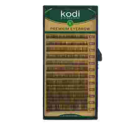 Брови KODI Natural Curl Темно-коричневые 12 рядов  (0,06 (4-8 мм)