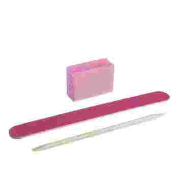 Набор для маникюра 03 розовый KODI (пилочка 120/120 бафф 120/120 апельс палочка)