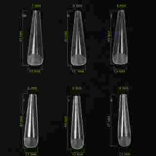 Формы верхние для наращивания ногтей KOMILFO Acry Gel 130 шт (Gothic)