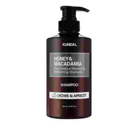 Шампунь Kundal Honey & Macadamia Nature Shampoo Lychee&Apricot 500 мл