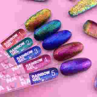 Блесточки для ногтей LunaMoon Rainbow Gel 5 мл (01)