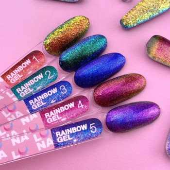 Блесточки для ногтей LunaMoon Rainbow Gel 5 мл (05)