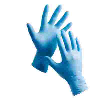 Перчатки нитриловые без пудры нестерильные Medicare голубые 100 шт XS
