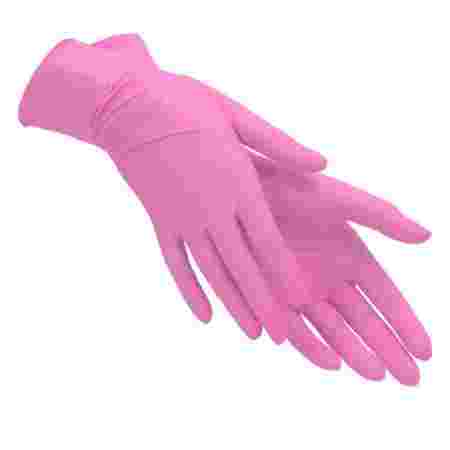 Перчатки нитриловые без пудры нестерильные Medicare розовые 100 шт М