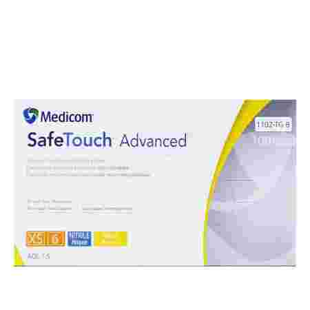 Перчатки нитрил без пудры нестерильные Medicom SafeTouch Advanced Желтый 100 шт р XS