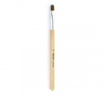 Кисть для акрила Mileo Professional плоская деревянная ручка (№8)