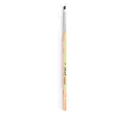 Кисть для геля Mileo Professional скошенная деревянная ручка (№1)