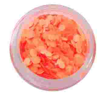 Матовый декор NailApex 225 шестигранник оранжевый неон