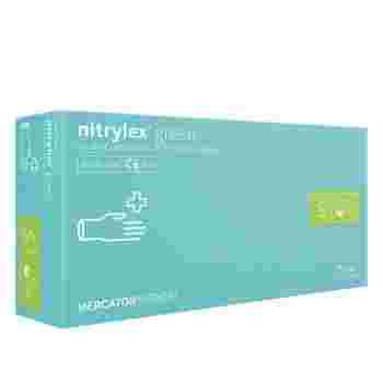 Перчатки нитриловые без пудры нестерильные Nitrylex Green 100 шт (S)