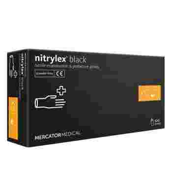 Перчатки нитриловые без пудры нестерильные Nitrylex Black 100 шт (XS)