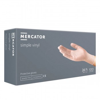 Перчатки виниловые неопудренные Mercator 100 шт (S)