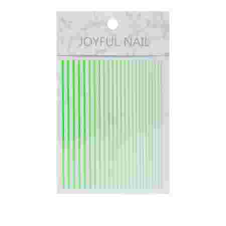 Наклейка гибкая Nail sticker (Линии неон салатовые)