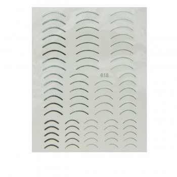 Лента гибкая для ногтей Nail sticker (3D-Улыбка (серебро))