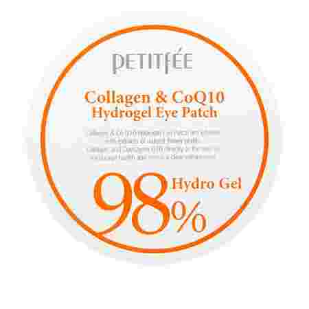 Патчи гидрогелевые для глаз PETITFEE Collagen & Co Q10 Hydrogel Eye Patch 