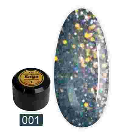 Гель для дизайна Saga Opal glitter 8 мл (баночка) (01)