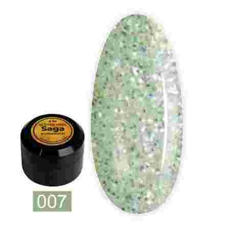 Гель для дизайна Saga Opal glitter 8 мл (баночка) (07)
