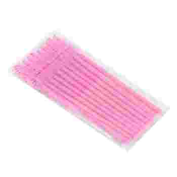 Щеточка для ресниц розовая ручка 10 шт Vivienne (нежно-розовый)