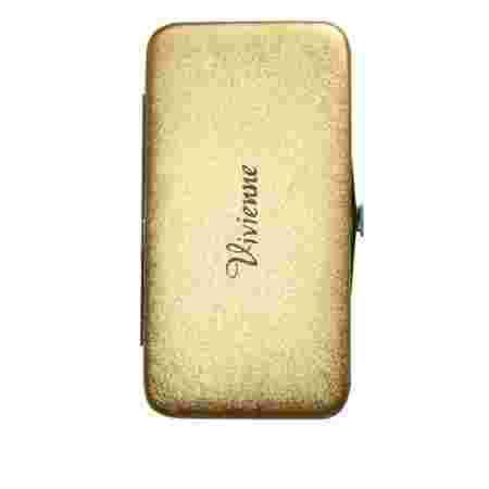 Пенал-книжка Vivienne со встроенным магнитом золото