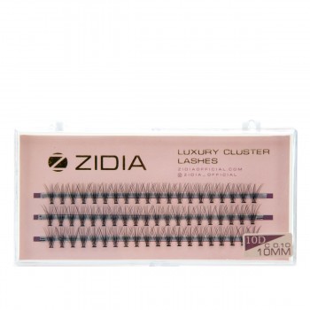Ресницы ZIDIA Cluster 3 ленты 10D (01*C 10 мм)