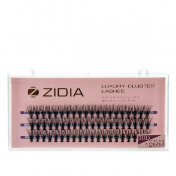 Ресницы ZIDIA Cluster 3 ленты 20D (01*C 12 мм)