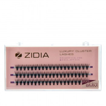 Ресницы ZIDIA Cluster 3 ленты 20D (01*C 9 мм)