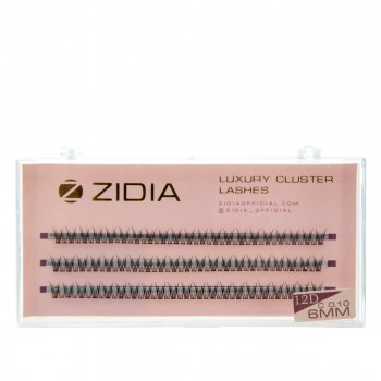 Ресницы ZIDIA Cluster 3 ленты 12D (01*C 6 мм)