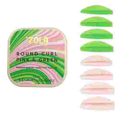 Валики для ламинирования Zola Round Curl Pink & Green (S S1 M M1 L L1 XL XL1)