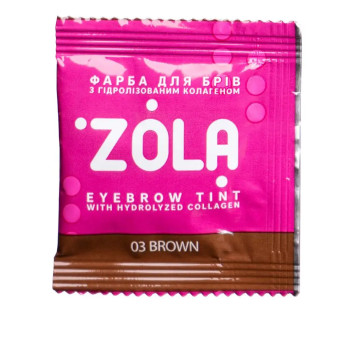 Краска для бровей  + окислитель с коллагеном Zola Eyebrow Tint With Collagen 5 мл (03 Brown)